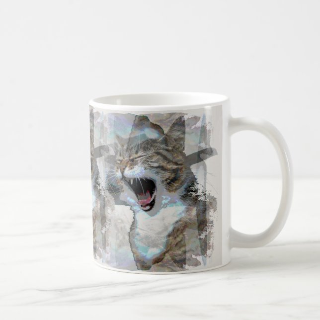 Mouthy Cat Designed Photo Coffee Mug (Right)