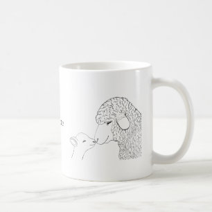 Mouton d'agneau Cute seep Maman Bébé Mug Mug sur