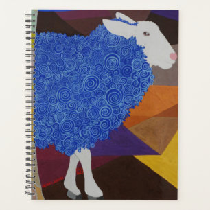 Mouton de laine bleu