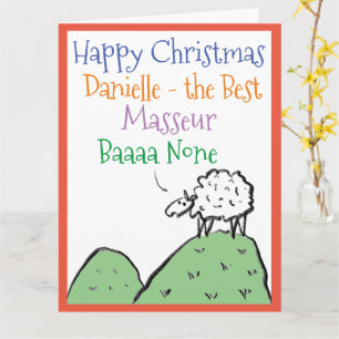 Mouton Design Joyeux Noël à une carte Masseur