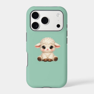 Mouton Kawaii assis joyeusement avec Douceur