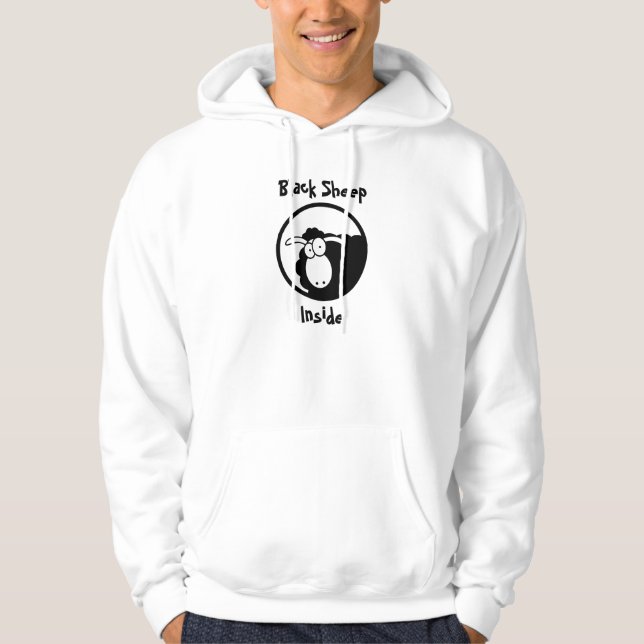 Mouton noir dans le Sweat - shirt à capuche (Devant)