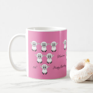 Mouton rose heureux Anniversaire 5e Mug