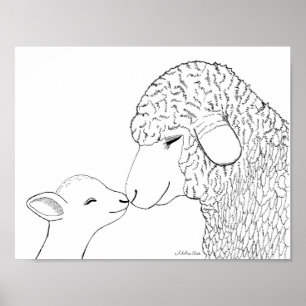 Moutons et agneaux Ferme Animaux de ferme Art Déco