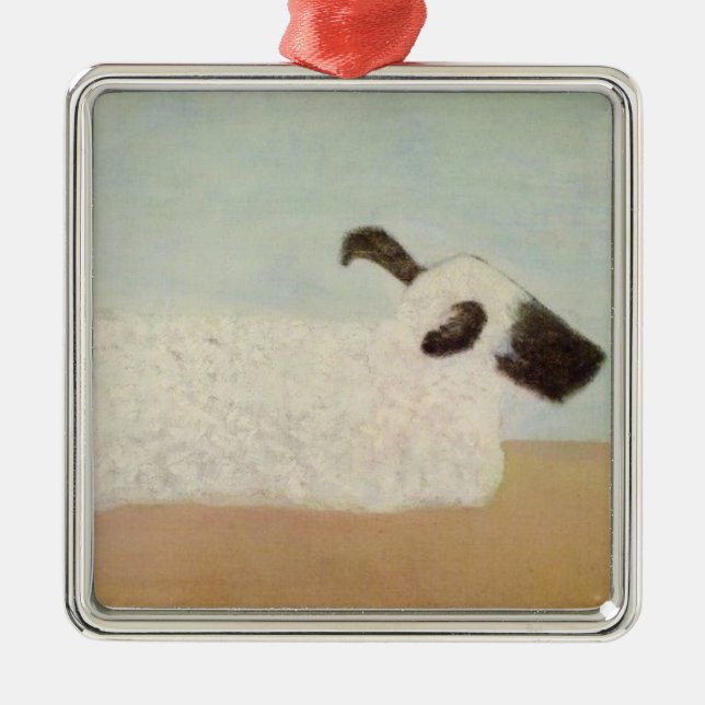 Moutons (par Milton Avery) Ornement en céramique (Devant)