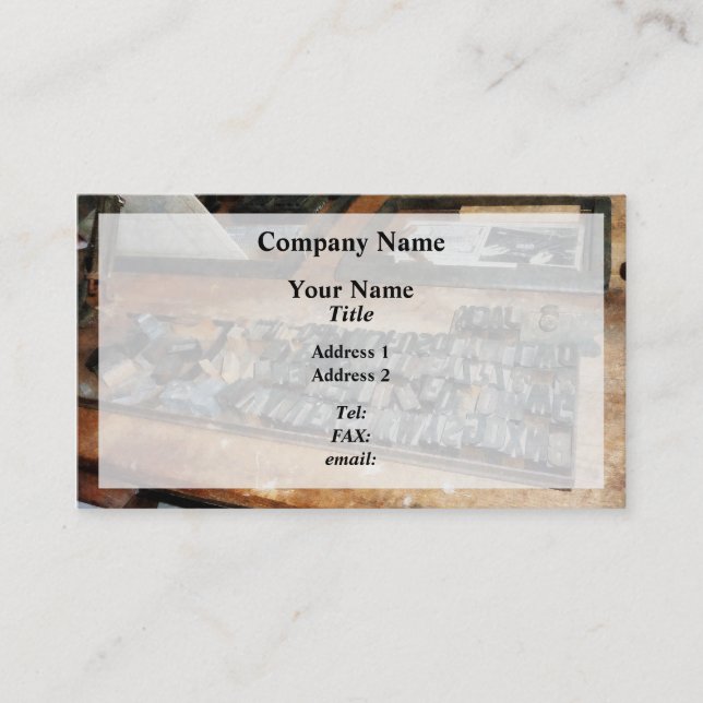 Movable Type Business Card (Front)