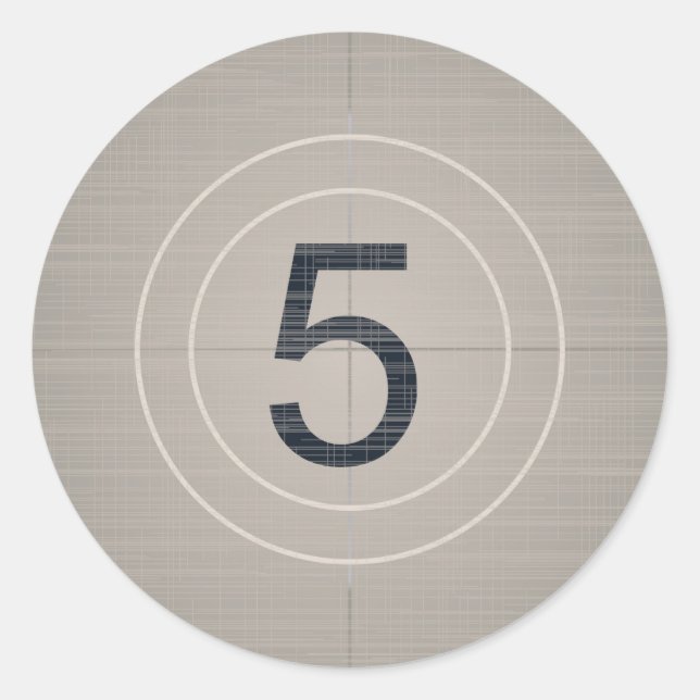 Move Countdown Classic Round Sticker (Front)