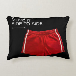 Move It Side To Side Red Athletic Shorts Accent Pillow