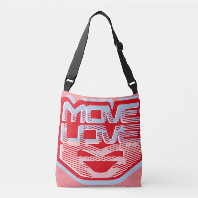 MOVE LOVE HEART BY MASANSER PIXELAT CROSSBODY BAG (Front)