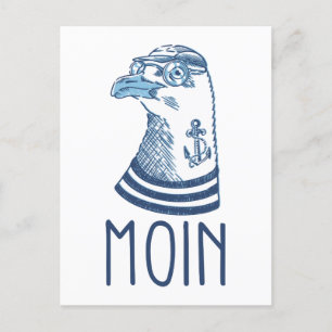Möve Moin Anker / Norddeutschland Postcard
