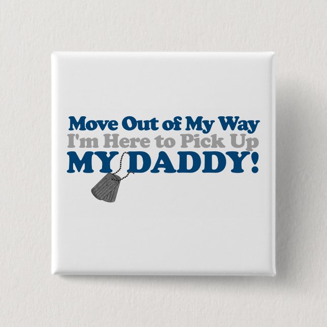 Move out of the way! (boy) 2 inch square button (Front)