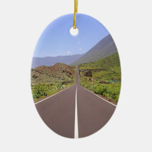 Move straight to goal and success ceramic ornament