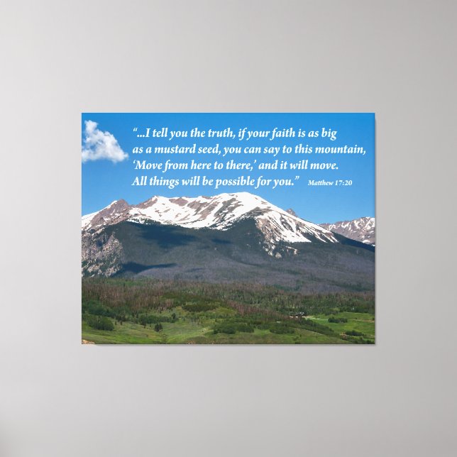 Move That Mountain Inspirational Canvas (Front)