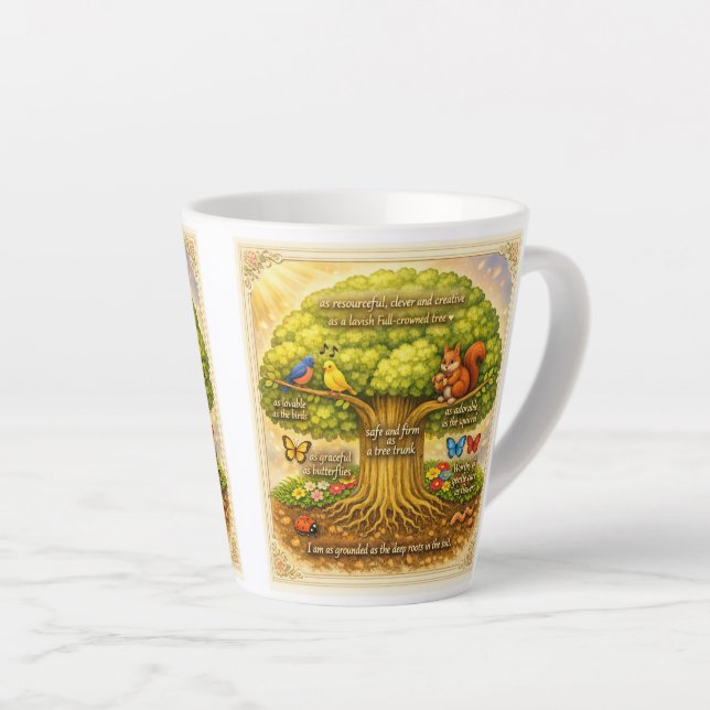 move throughout the day steadily inducing joy latte mug (Right Angle)