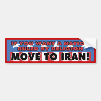 Move To Iran Bumper Sticker