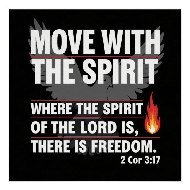Move with the spirit - freedom design poster (Front)