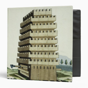 Moveable tower with outer galleries and an additio binder