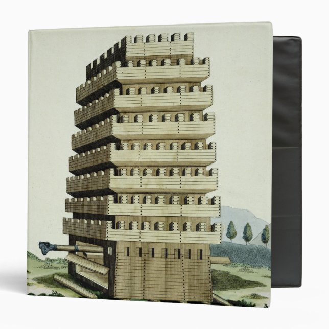 Moveable tower with outer galleries and an additio binder (Front/Inside)