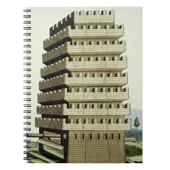 Moveable tower with outer galleries and an additio notebook (Front)