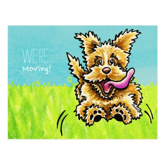 Moved Moving Cute Dog New Address Announcements Postcard