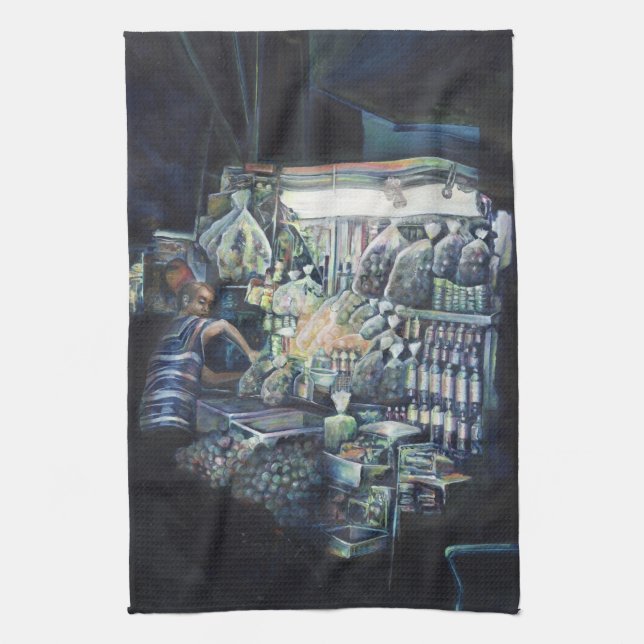 Moved the Goal. Singapore Kitchen Towel (Vertical)