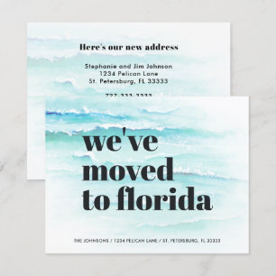 Moved to Florida Ocean Waves New Address Announcement