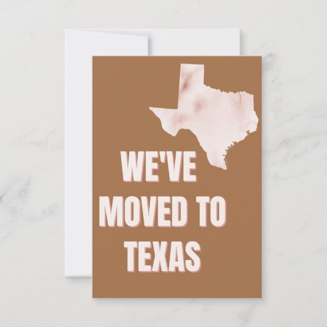 Moved to Texas Invitation (Front)