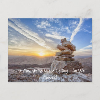 Moved To The Mountains Address Change Postcard