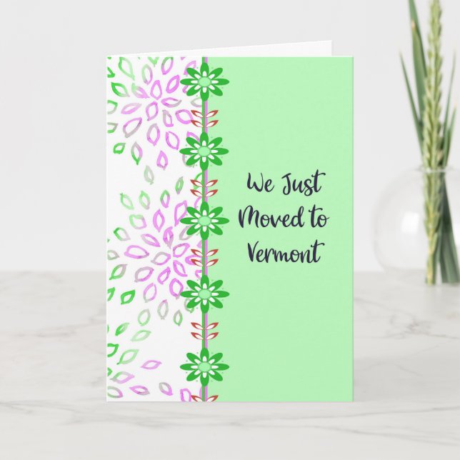 Moved to Vermont Announcement Card (Front)