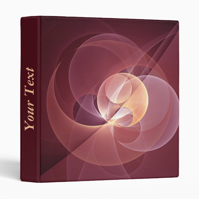Movement Abstract Modern Wine Red Pink Customized Binder (Front/Spine)