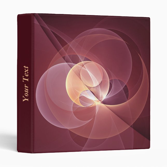 Movement Abstract Modern Wine Red Pink Customized Binder (Front/Spine)