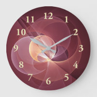 Movement Abstract Modern Wine Red Pink Fractal Art
