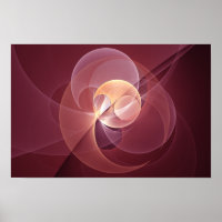 Movement Abstract Modern Wine Red Pink Fractal Art