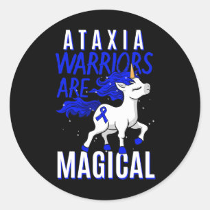 Movement Disorder Dystaxia Friedreich's Unicorn Lo Classic Round Sticker