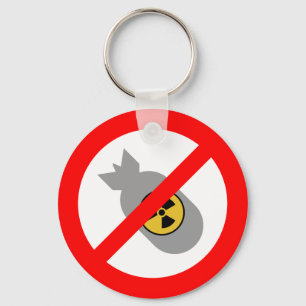 Movement for Peace STOP! NO NUCLEAR BOMB! Keychain