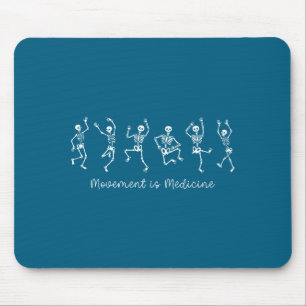 Movement Is Medicine Dancing Skeleton Pt Physical Mouse Pad
