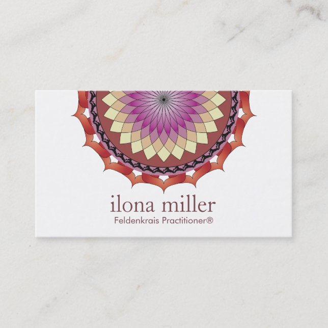 Movement Mandala Business Card | Rolling In Autumn (Front)