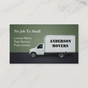 Mover or Moving Company Business Card