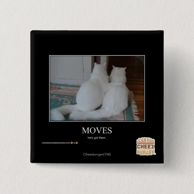 Moves 2 Inch Square Button (Front)