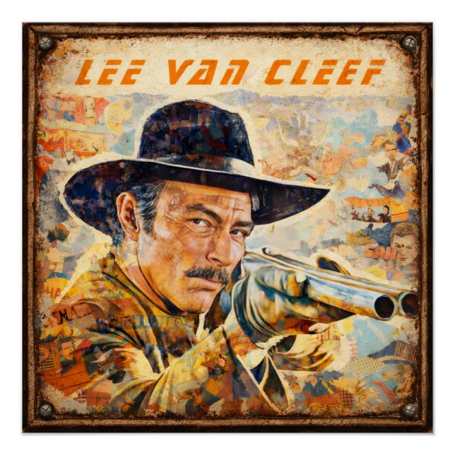 Movie Actor Lee Van Cleef  Poster (Front)