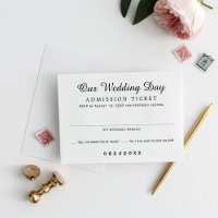 Movie Admission Ticket Wedding