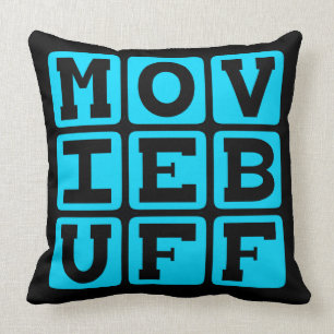 Movie Buff, Knower of Film Trivia Throw Pillow