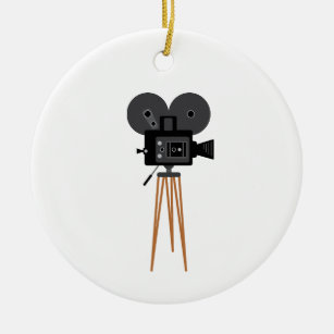 Movie Camera Ceramic Ornament