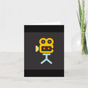 Movie Camera Icon Minimal Film Equipment Card