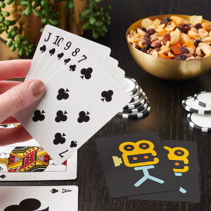 Movie Camera Icon Minimal Film Equipment Playing Cards