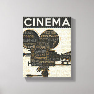 Movie Camera Reel Canvas Print