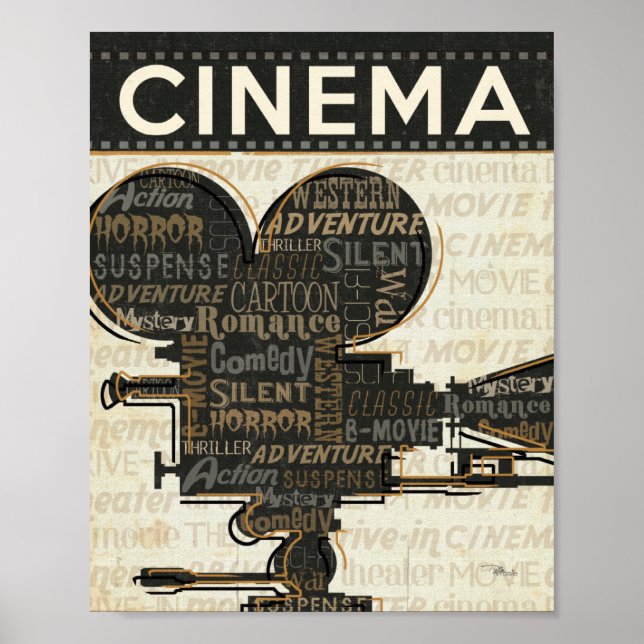 Movie Camera Reel Poster (Front)