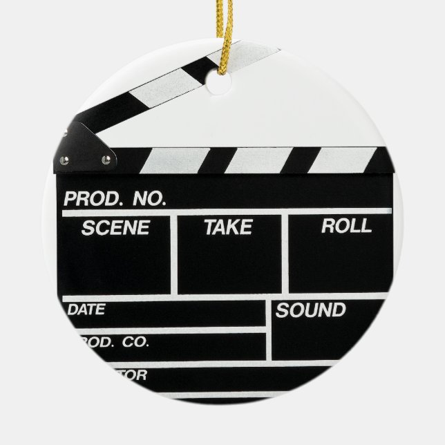 Movie Camera Side Ceramic Ornament (Front)