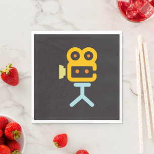 Movie Camera Symbol Napkin