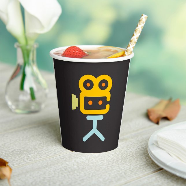 Movie Camera Symbol Paper Cups (Creator Uploaded)